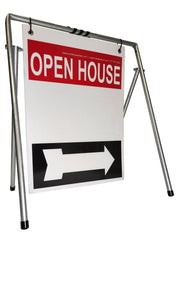 Open House Sign A-Frame Kit - 5 Pack - Swinger - Red/White/Black