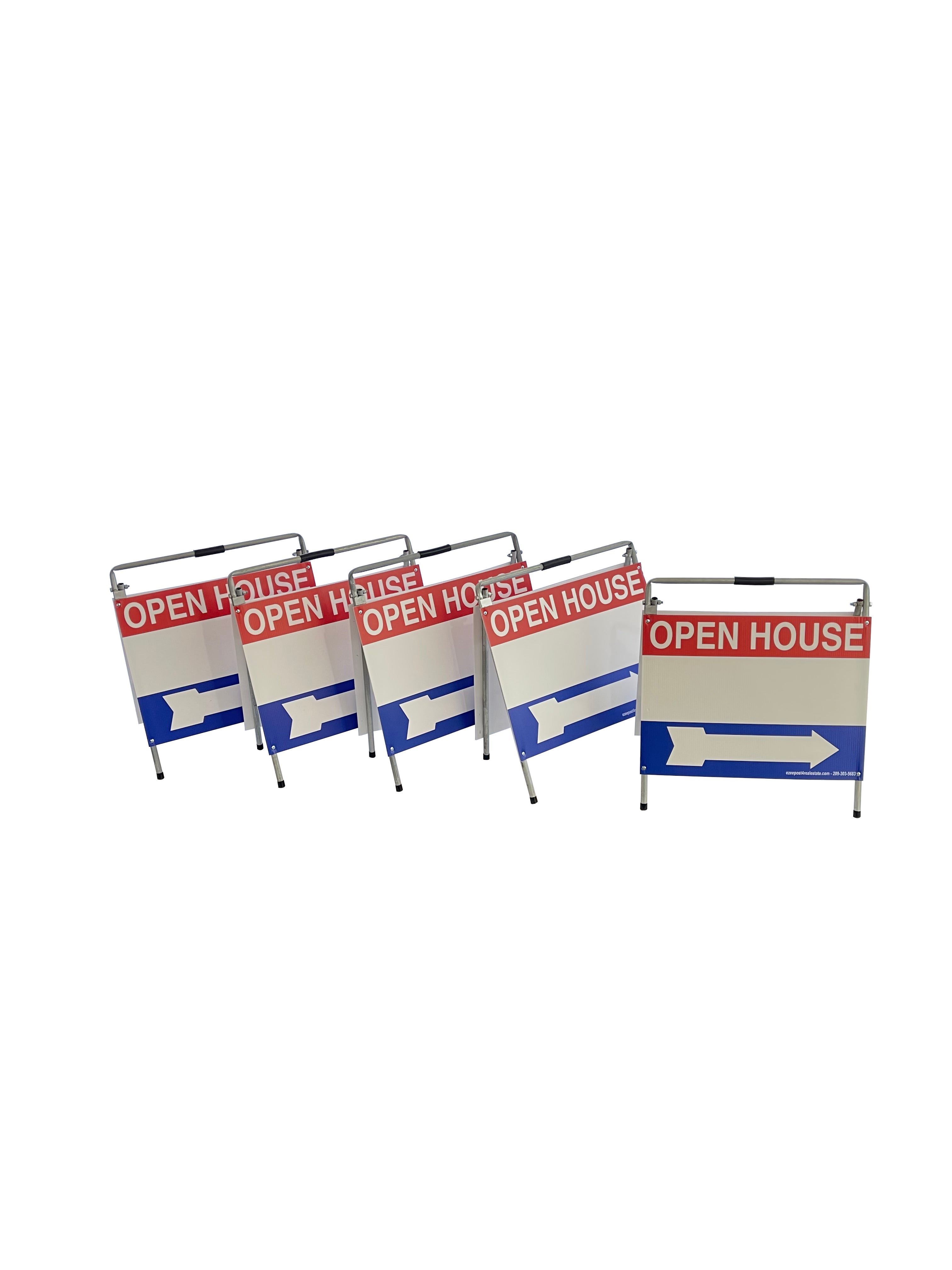 Open House Sign A Frame Kit - 5 Pack - Red/White/Blue