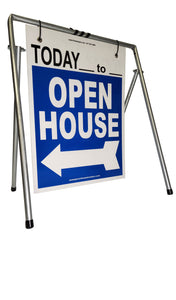 Open House Sign A-Frame Kit - 5 Pack - Today Swinger - Blue