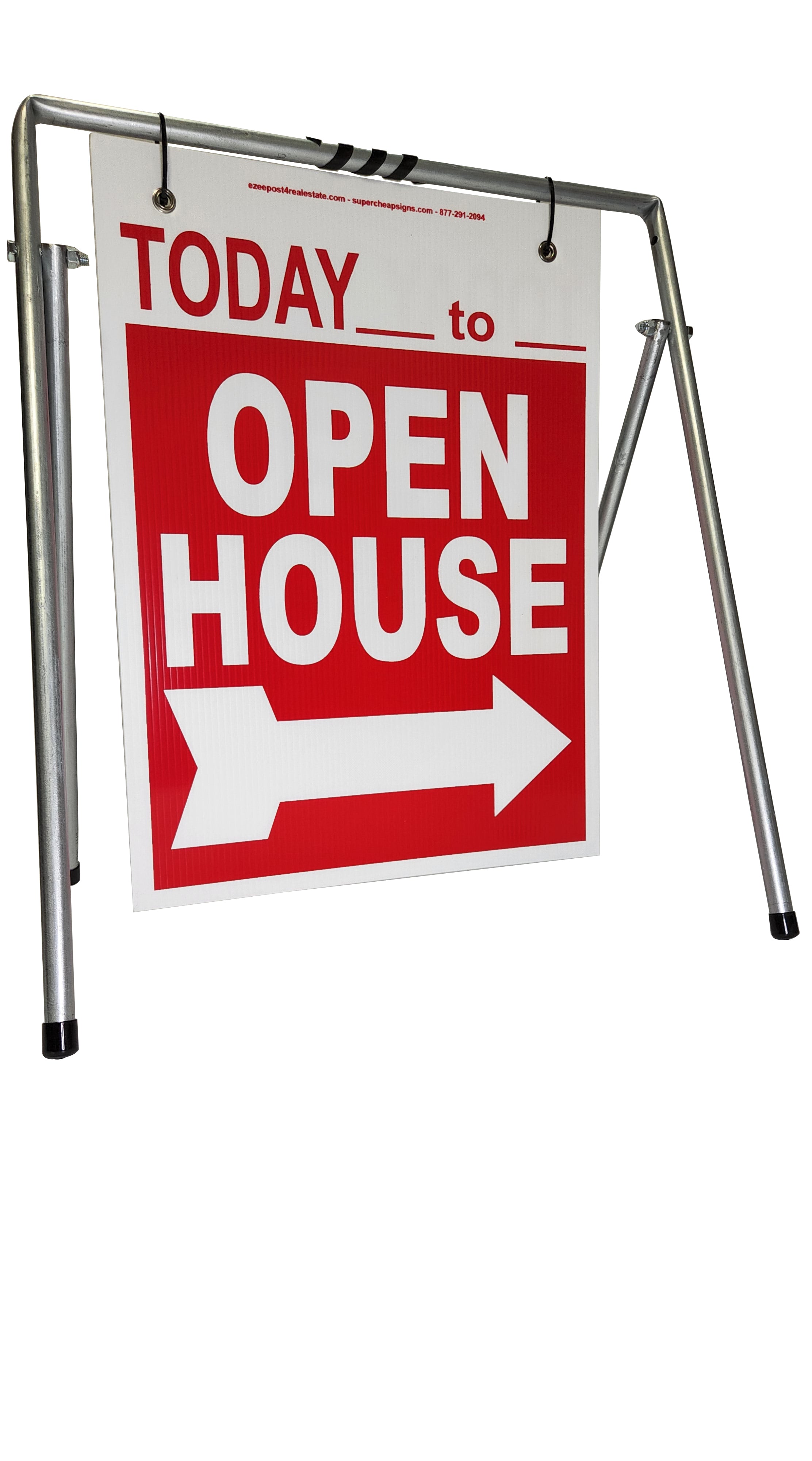 Open House Sign A-Frame Kit - 5 Pack - Today Swinger - Red