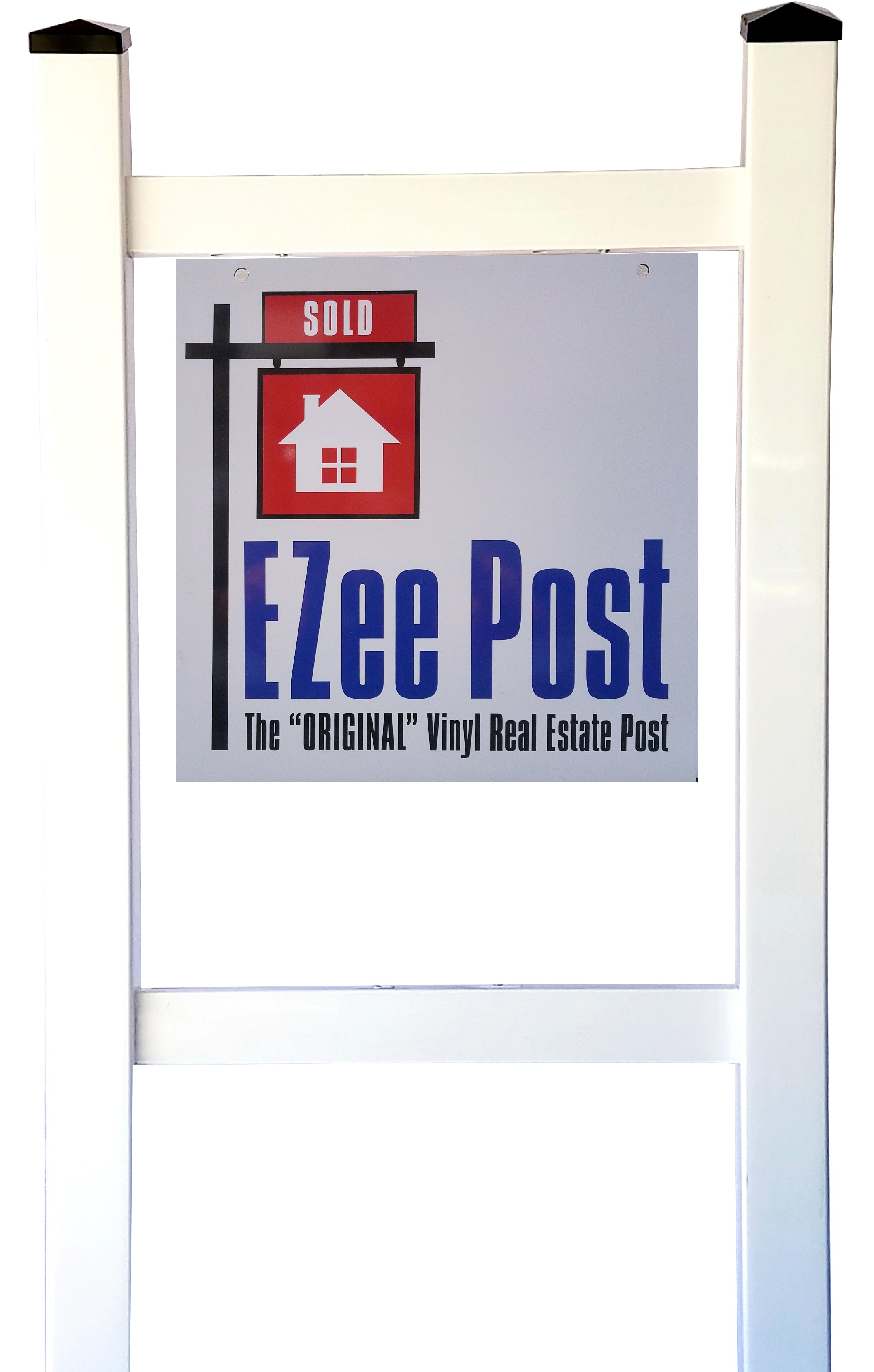Double Eagle Real Estate Yard Sign Post - White