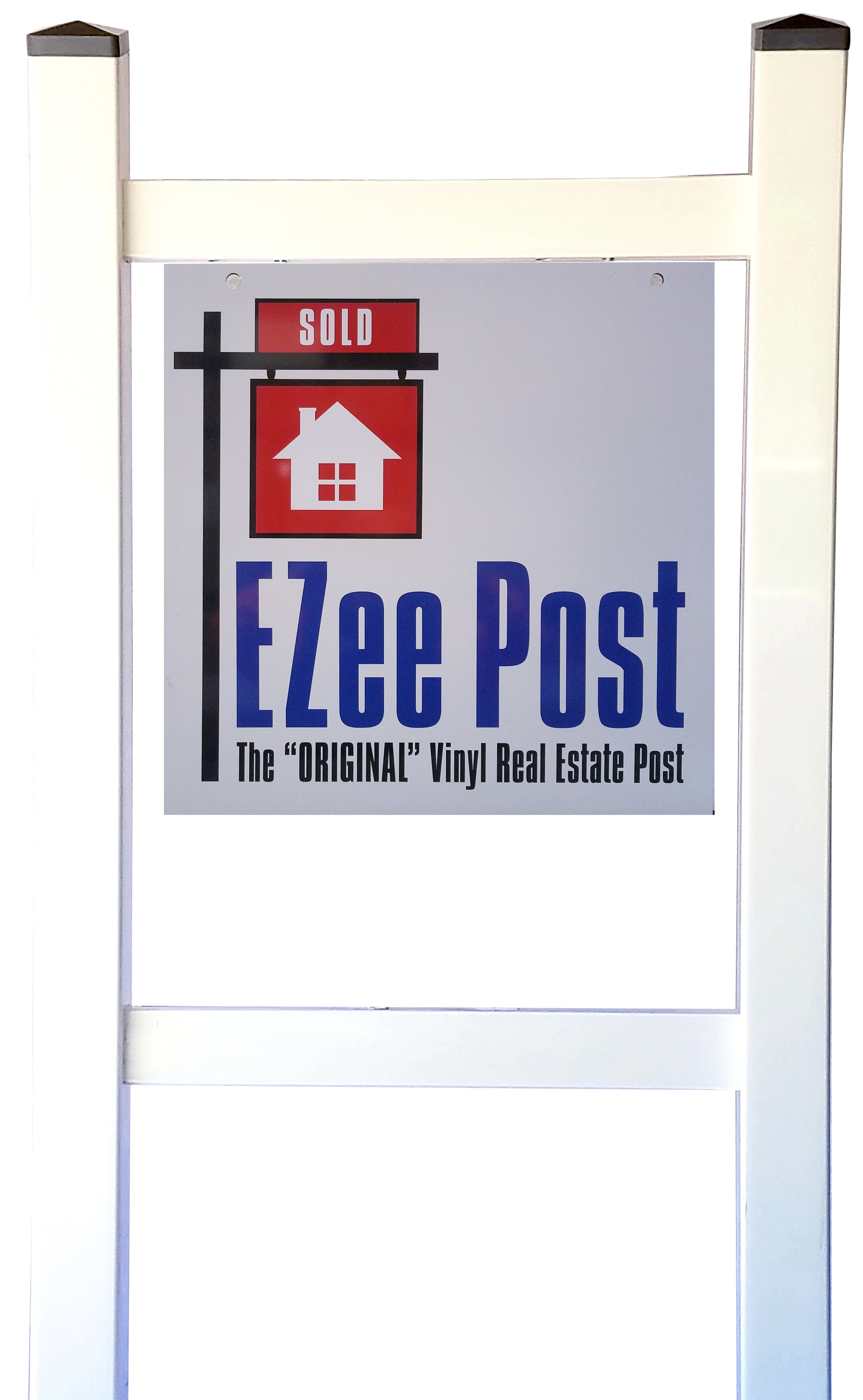 Double Eagle Real Estate Yard Sign Post - White