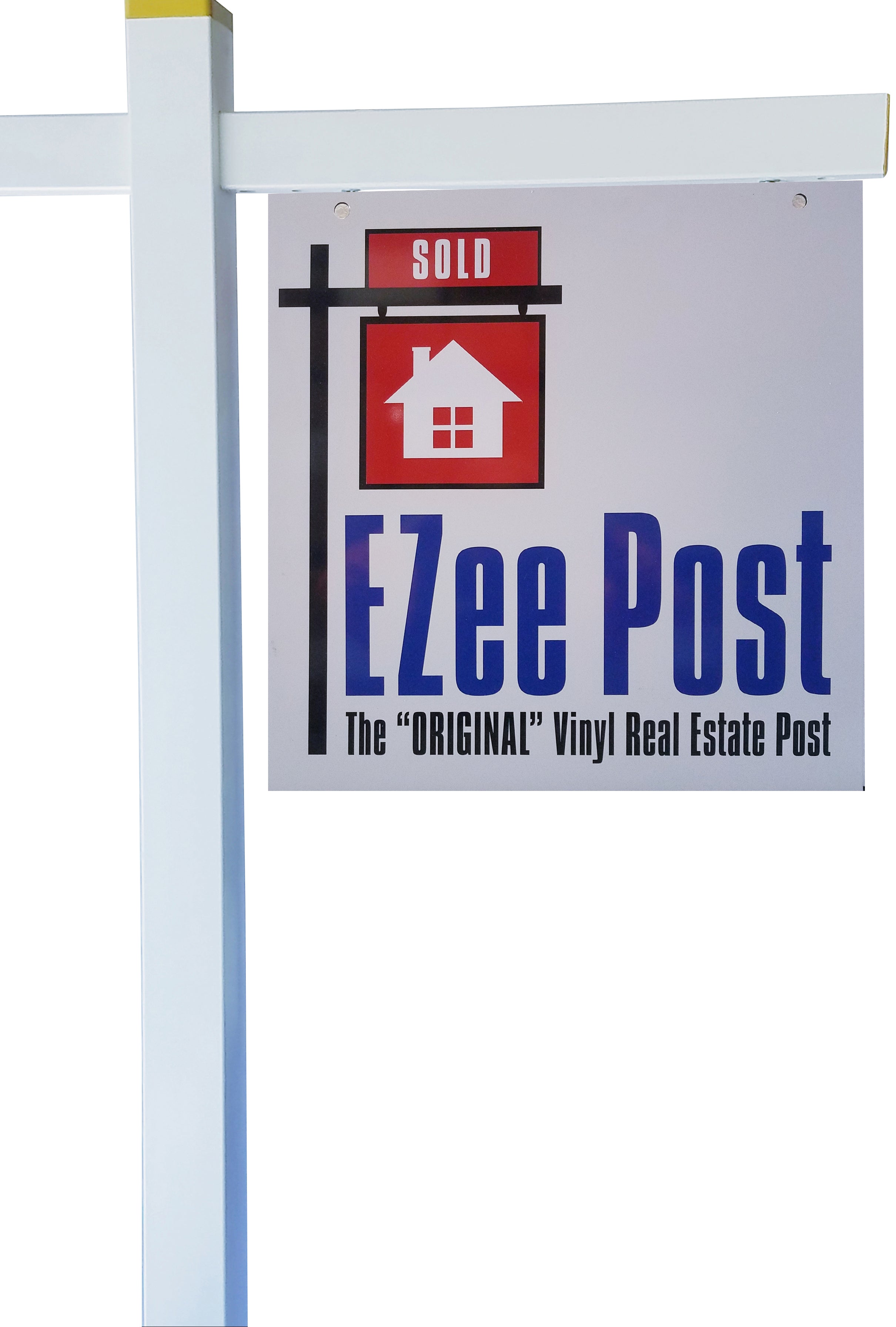 Classic Real Estate Yard Sign Post - White