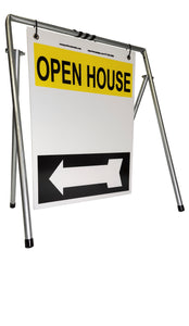 Open House Sign A-Frame Kit - 5 Pack - Swinger - Yellow/White/Black